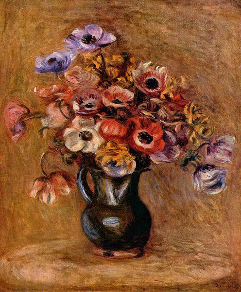 Pierre-Auguste Renoir Stilleben mit Anemonen Sweden oil painting art